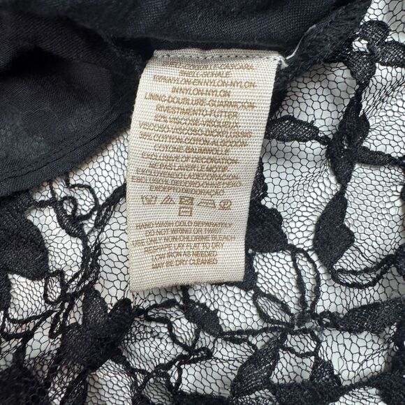 Free People Black Whimsygoth Embroidered Babydoll Dress High Low Hem Size Small - Picture 12 of 16